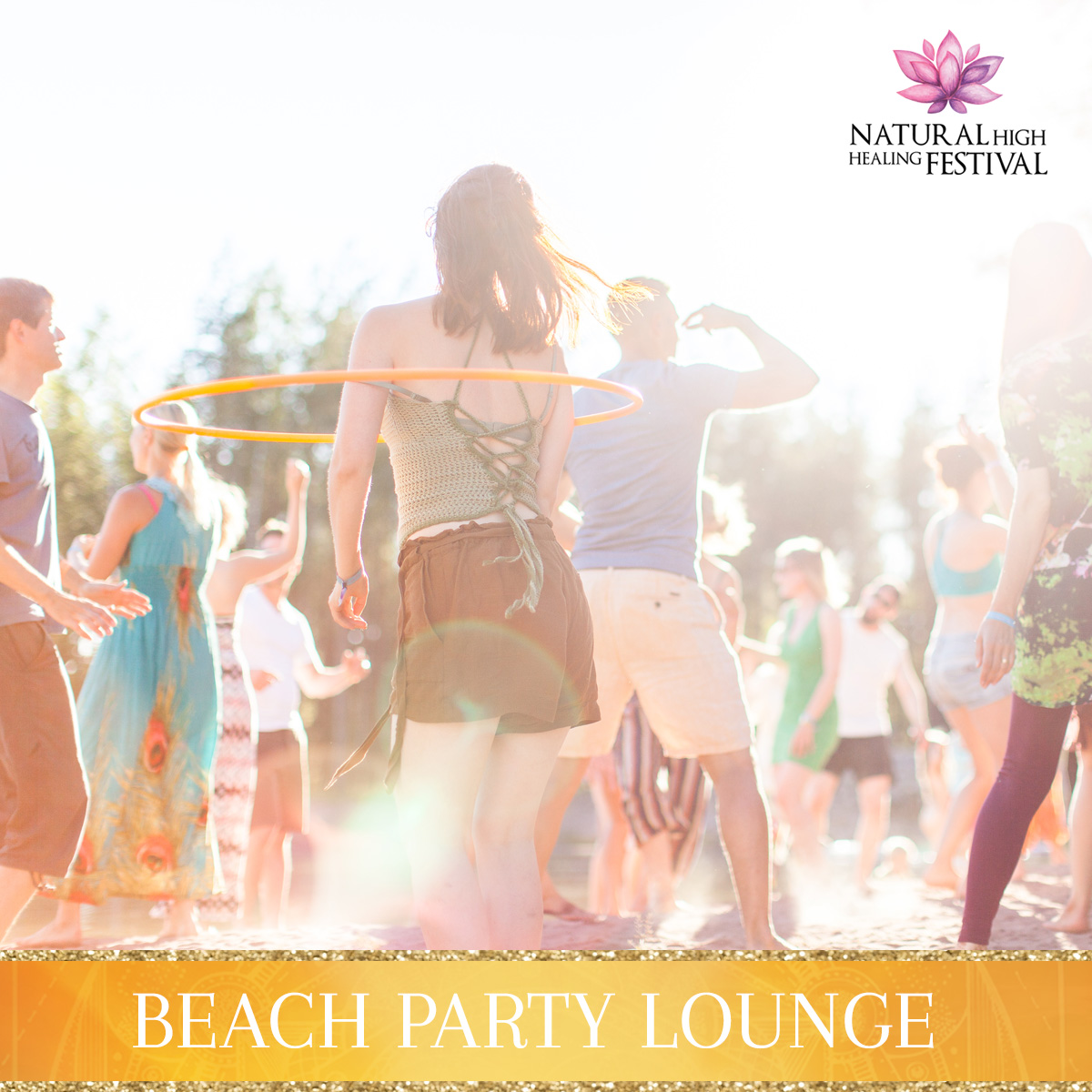 beach party lounge at natural high healing  festival