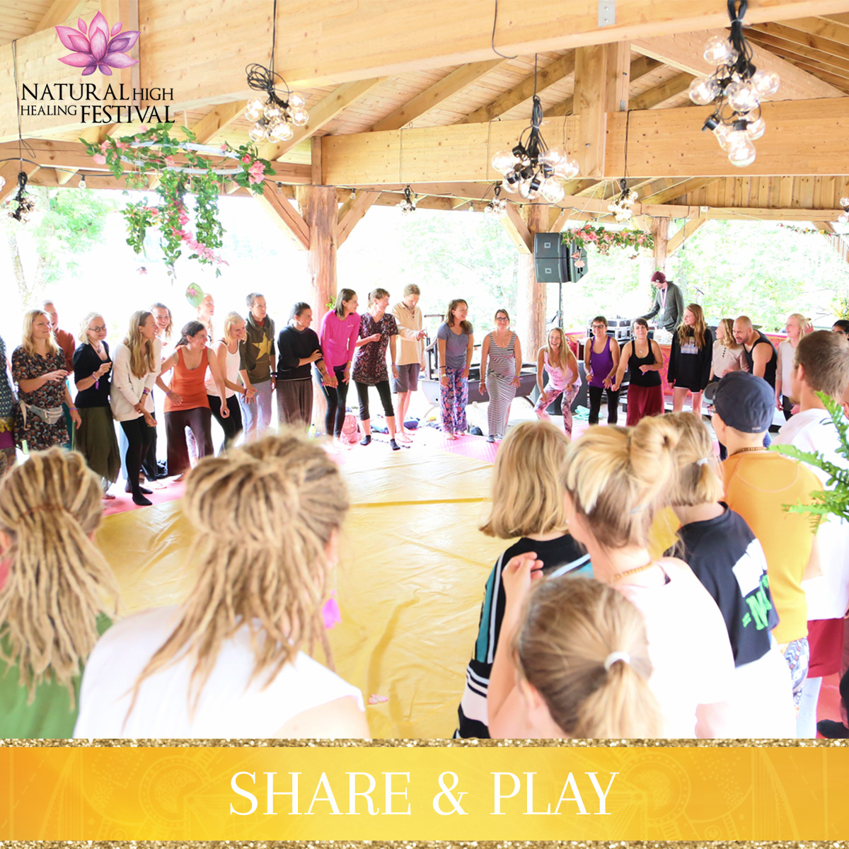 share and play at natural high healing festival