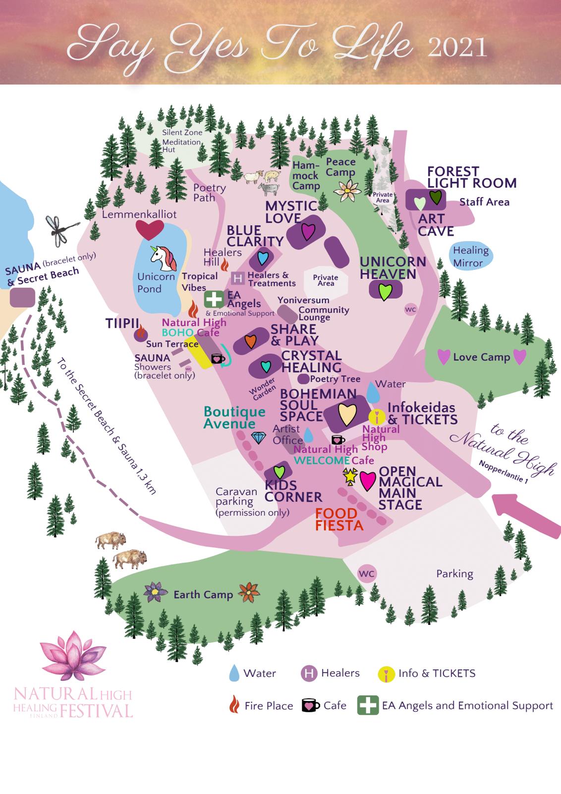 Natural High Festival map